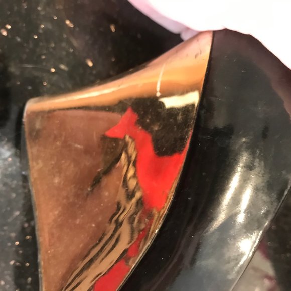 FRANCO SARTO CLASSIC BLACK AND GOLD WEDGE - Picture 11 of 15